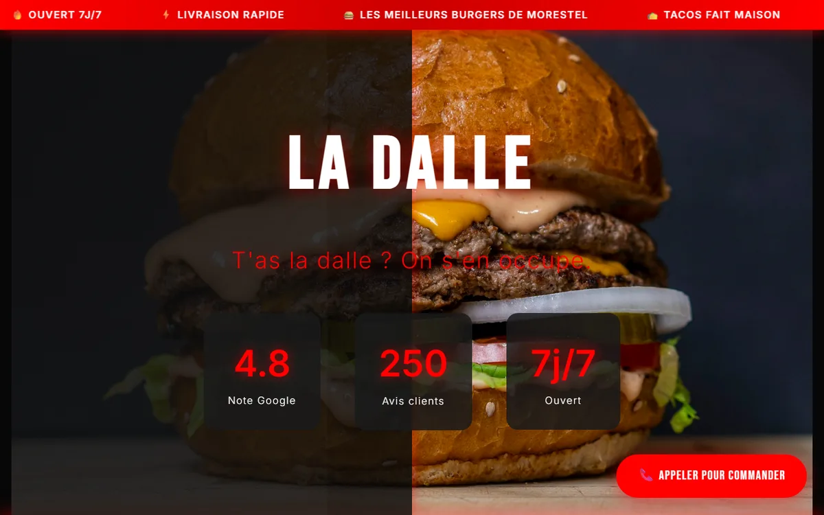 Démo de site pour snack