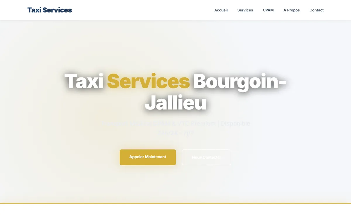 Site Taxi Services Bourgoin-Jallieu, client